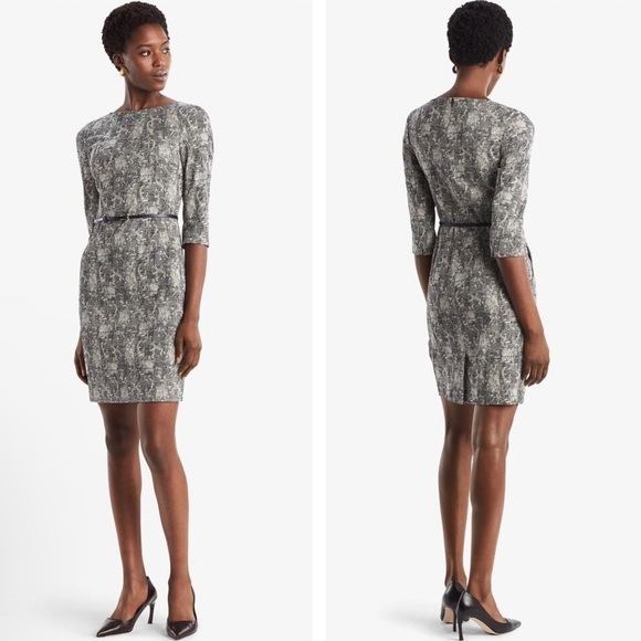 M.M. Lafleur The Etsuko Tailored Pencil Dress in Crackle Sz 4 - Picture 2 of 10